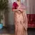 Peach Color Cut Dana Flower Work  Georgette Saree