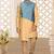 Light beige anghrakha pattern work indo western