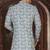 Sky blue anghrakha pattern work indo western