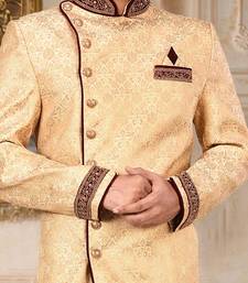 Red anghrakha pattern work indo western