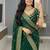 Green Color  embroidery sequence work Silk Saree