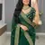 Green Embroidery Sequin Work Art Silk Saree