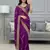 Purple Color  embroidery sequence work Silk Saree