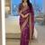 Purple Color  embroidery sequence work Silk Saree
