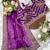 Purple Color  embroidery sequence work Silk Saree