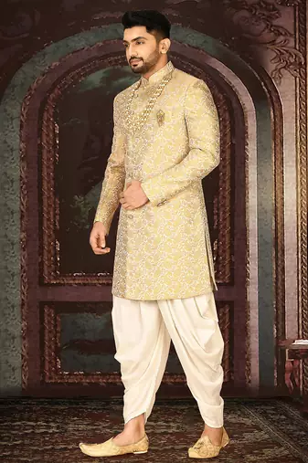 Rust anghrakha pattern work indo western