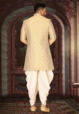 Rust anghrakha pattern work indo western 4