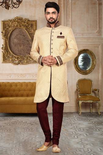 Rust anghrakha pattern work indo western