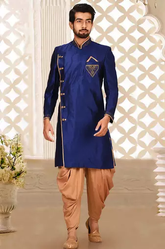 Rust anghrakha pattern work indo western