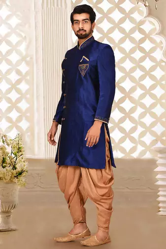 Rust anghrakha pattern work indo western
