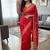 Red Color  embroidery sequence work Silk Saree