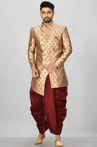 Rust anghrakha pattern work indo western