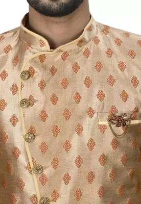 Rust anghrakha pattern work indo western 2