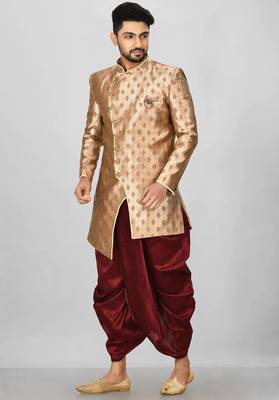Rust anghrakha pattern work indo western 3