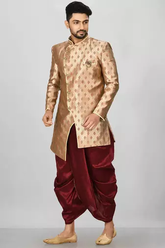 Rust anghrakha pattern work indo western