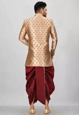 Rust anghrakha pattern work indo western 4