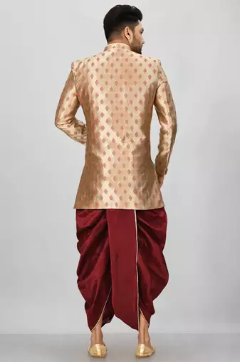 Rust anghrakha pattern work indo western