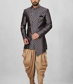 Mahroon anghrakha pattern work indo western