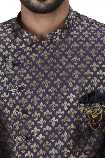 Mahroon anghrakha pattern work indo western