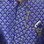 Royal blue anghrakha pattern work indo western