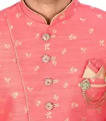 Pink anghrakha pattern work indo western