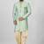 Sea green anghrakha pattern work indo western