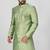 Green anghrakha pattern work indo western