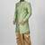 Green anghrakha pattern work indo western