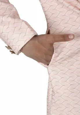 Light pink anghrakha pattern work indo western 3