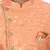 Orange anghrakha pattern work indo western