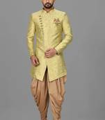 Green anghrakha pattern work indo western