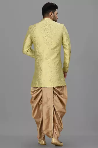 Green anghrakha pattern work indo western