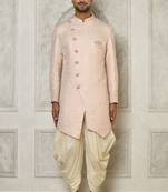 Rose gold anghrakha pattern work indo western