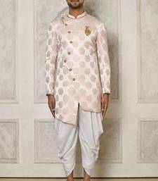 Rose gold anghrakha pattern work indo western