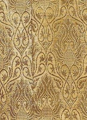 Gold straight pattern work on zari jamewar fabric with hand work on collar ,hand and front indo western 2
