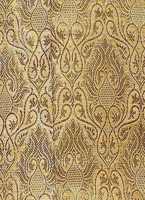Gold straight pattern work on zari jamewar fabric with hand work on collar ,hand and front indo western 2