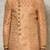 Peach anghrakha pattern work with hand work on collar and pocket indo western