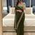 Mehndi Green Color embroidery sequence work Sattin Saree