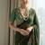 Mehndi Green Color embroidery sequence work Sattin Saree