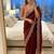 Maroon Color embroidery sequence work Sattin Saree