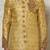 Gold straight pattern work with hand work on collar and pocket indo western