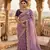 Light Purple Color embroidery sequence work Sattin Saree