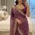 Light Purple Color embroidery sequence work Sattin Saree