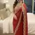Red Color embroidery sequence work Sattin Saree