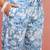 Women sky blue cotton floral printed co ord sets stitched
