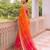 Pink & orange shaded chiffon saree with gota patti jaal work