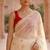 Off white chiffon saree with gota patti jaal work