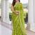 Green chiffon saree with gota patti jaal work