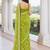 Green chiffon saree with gota patti jaal work