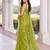 Green chiffon saree with gota patti jaal work